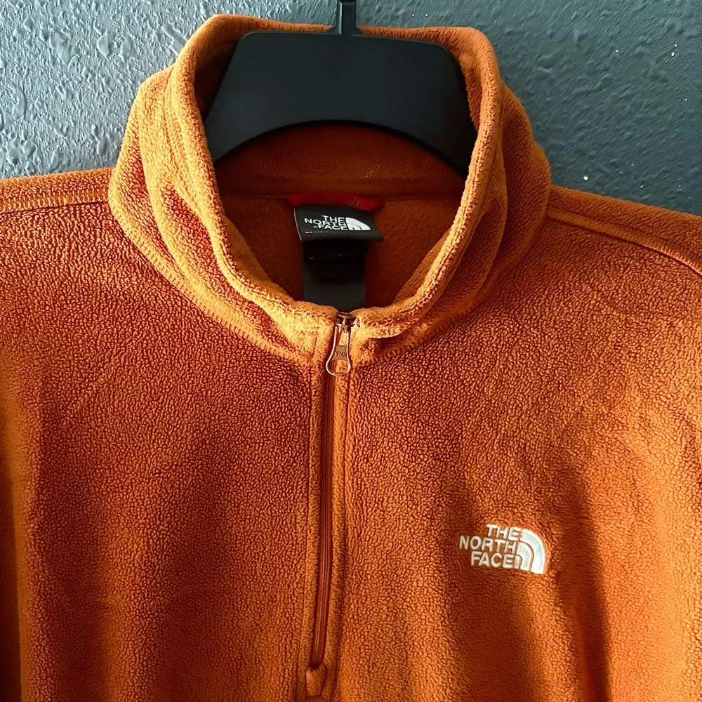 The North Face Rust Fleece Quarter Zip Pullover